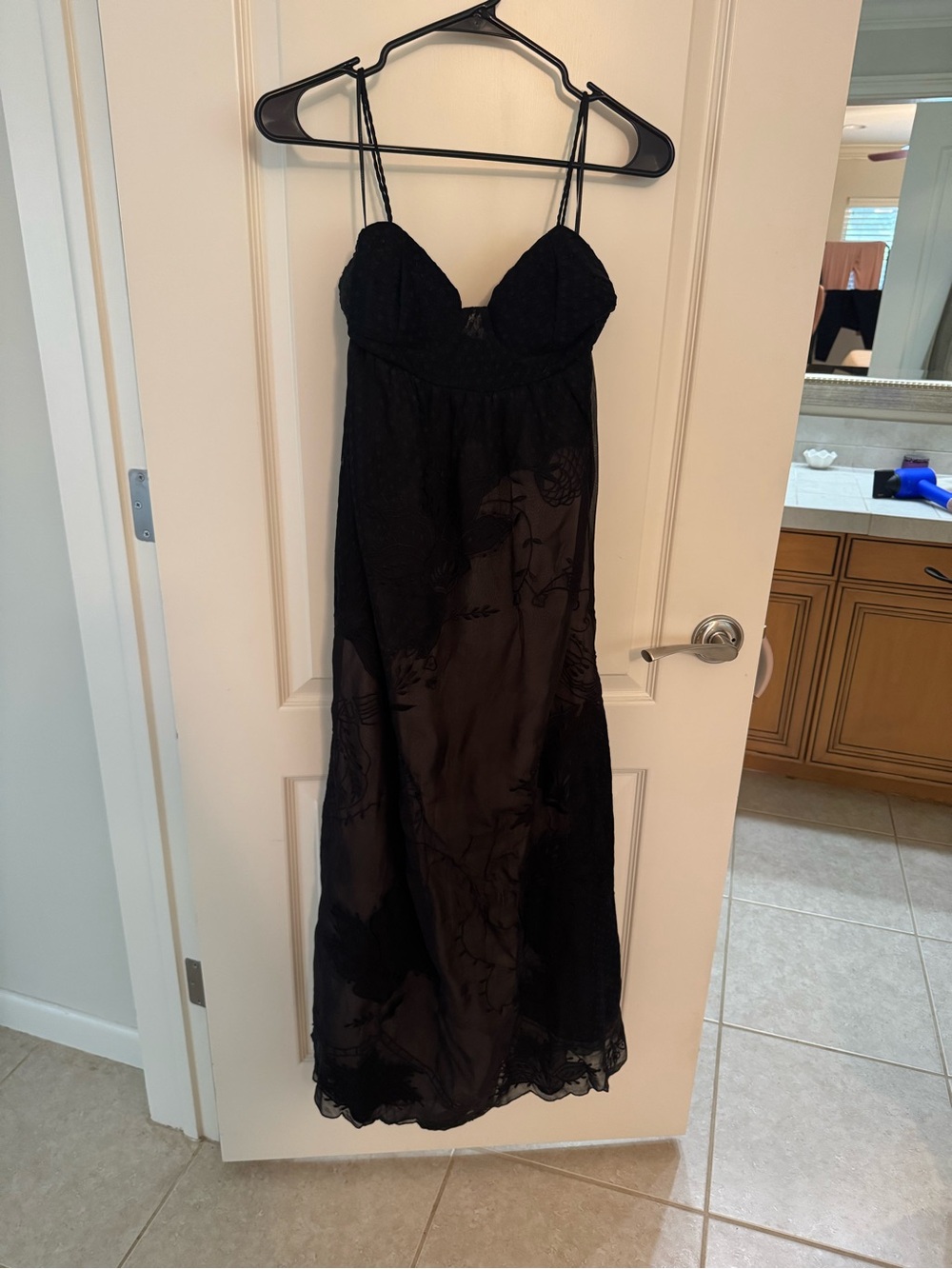 Farm Rio Special Lace Black Maxi Dress NWT - Picture 3 of 7